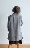 Field Jacket in Woven Grey with Black Linen Lining