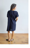 Viv Dress in Ink Linen