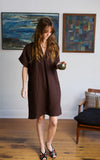 Viv Dress in Rosewood Linen