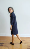 Workshirt Dress in Ink Linen