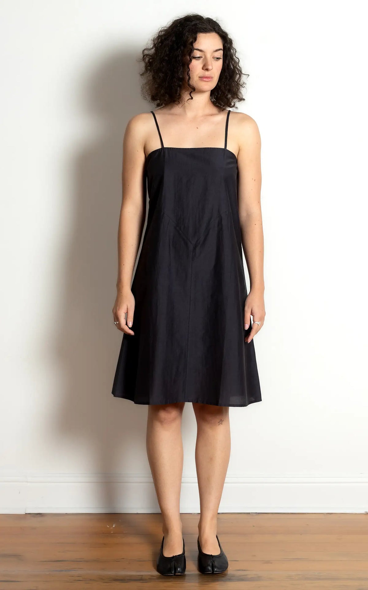 Underpinning Long in Ink Silk Cotton