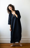 Caftan Dress in Ink Linen