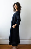 Caftan Dress in Ink Linen
