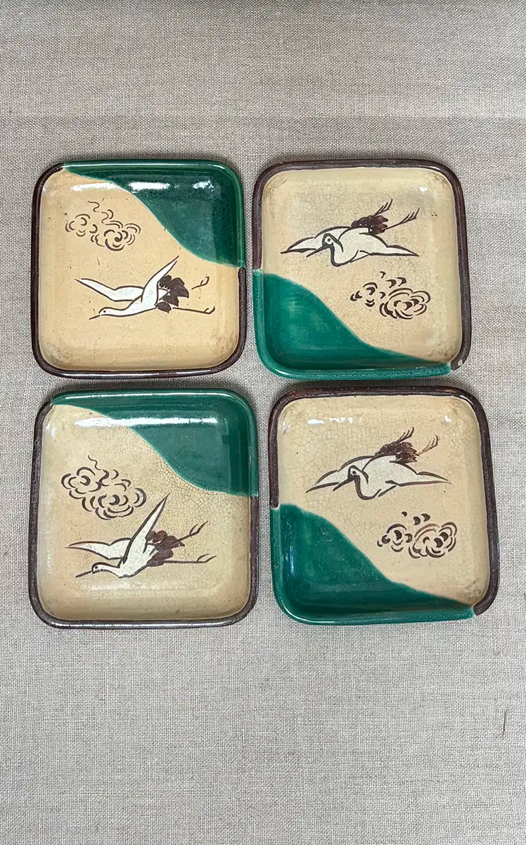 Vintage Japanese sauce dish set