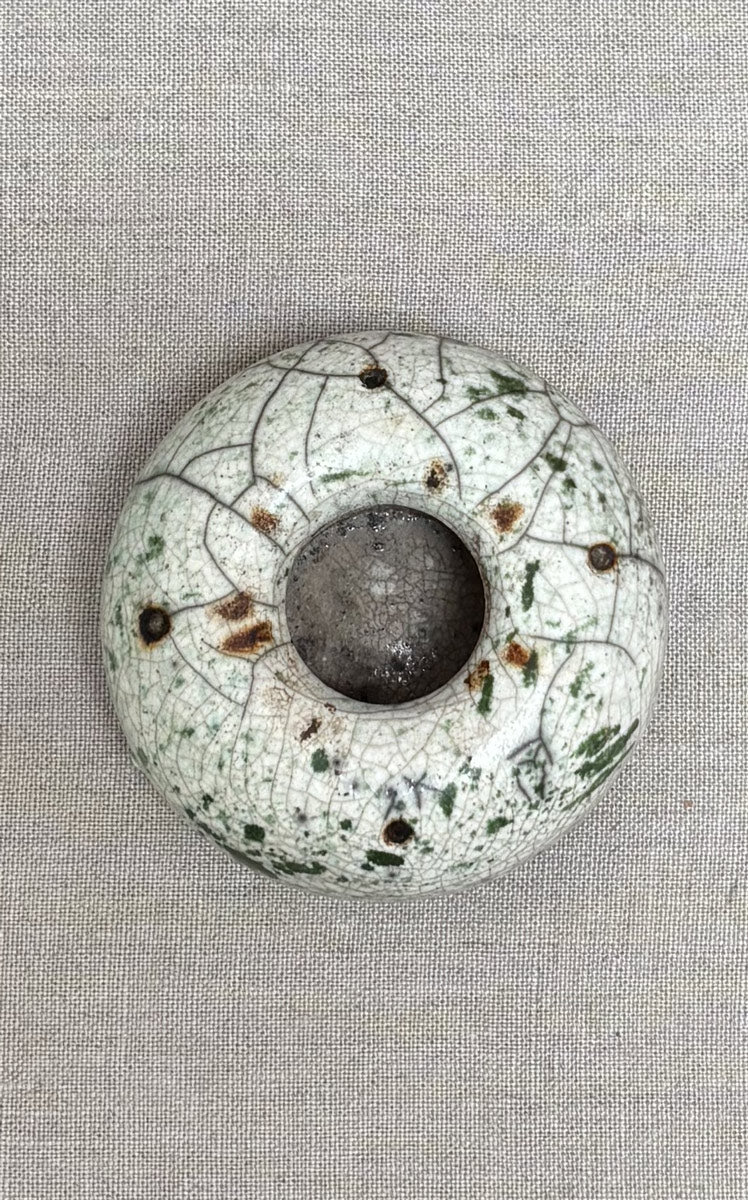 Vintage handmade raku insense burner