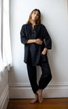 Atelier Tunic in Noir Handkerchief Linen