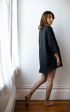 Atelier Tunic in Noir Handkerchief Linen