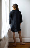 Atelier Tunic in Noir Handkerchief Linen