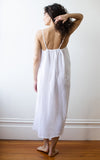 Drawstring Dress in Moon Linen
