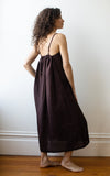 Drawstring Dress in Rosewood Handkerchief Linen
