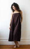 Drawstring Dress in Rosewood Handkerchief Linen