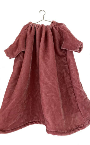 dusty rose washed velvet dress