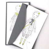 paper doll note card set