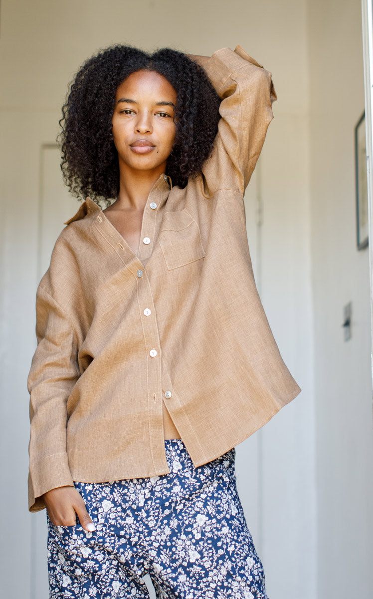 Workshirt in Ginger Linen