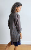 Field Jacket in Houndstooth Wool with Black Linen Lining
