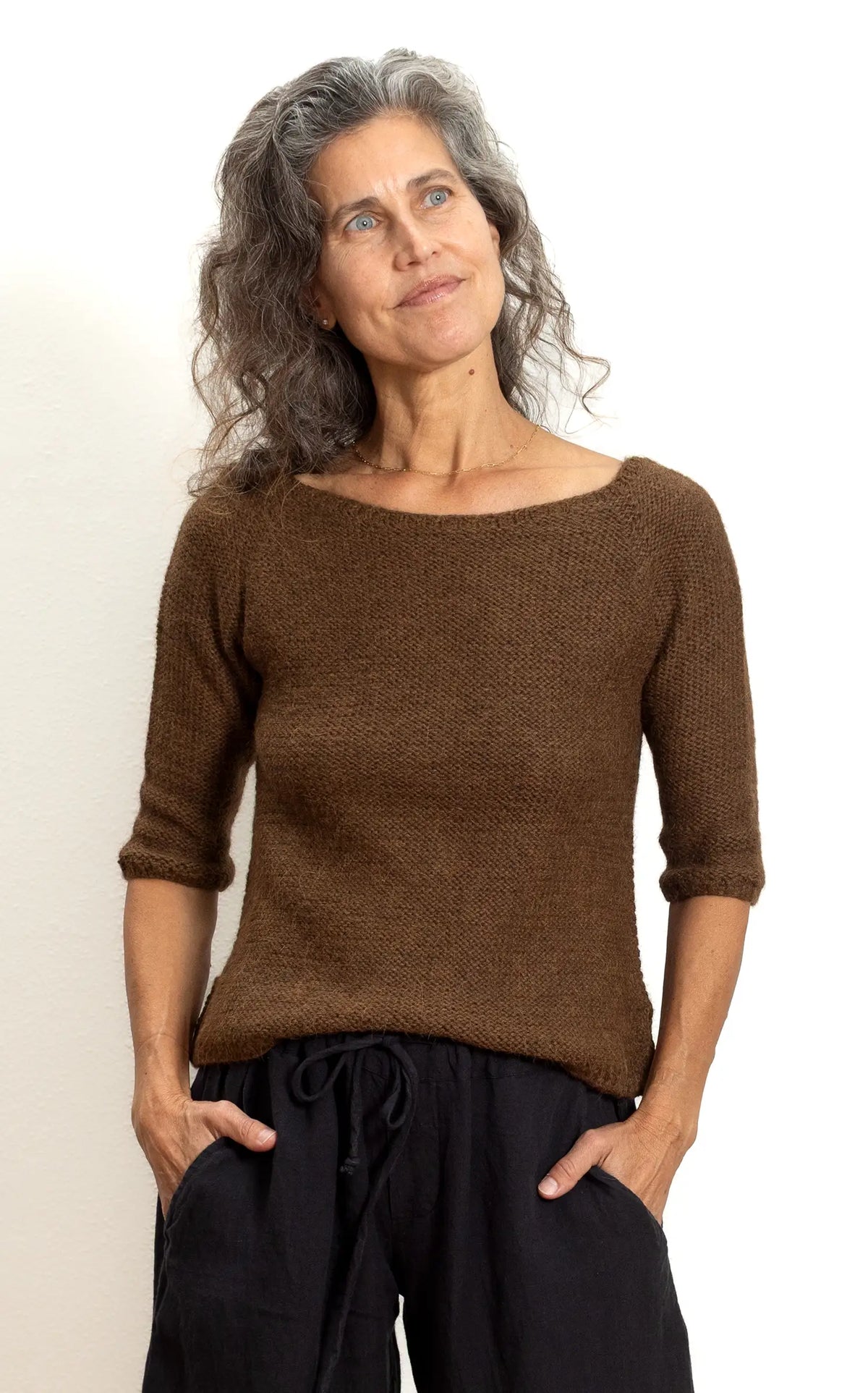 Alpaca T Shirt in Nutmeg