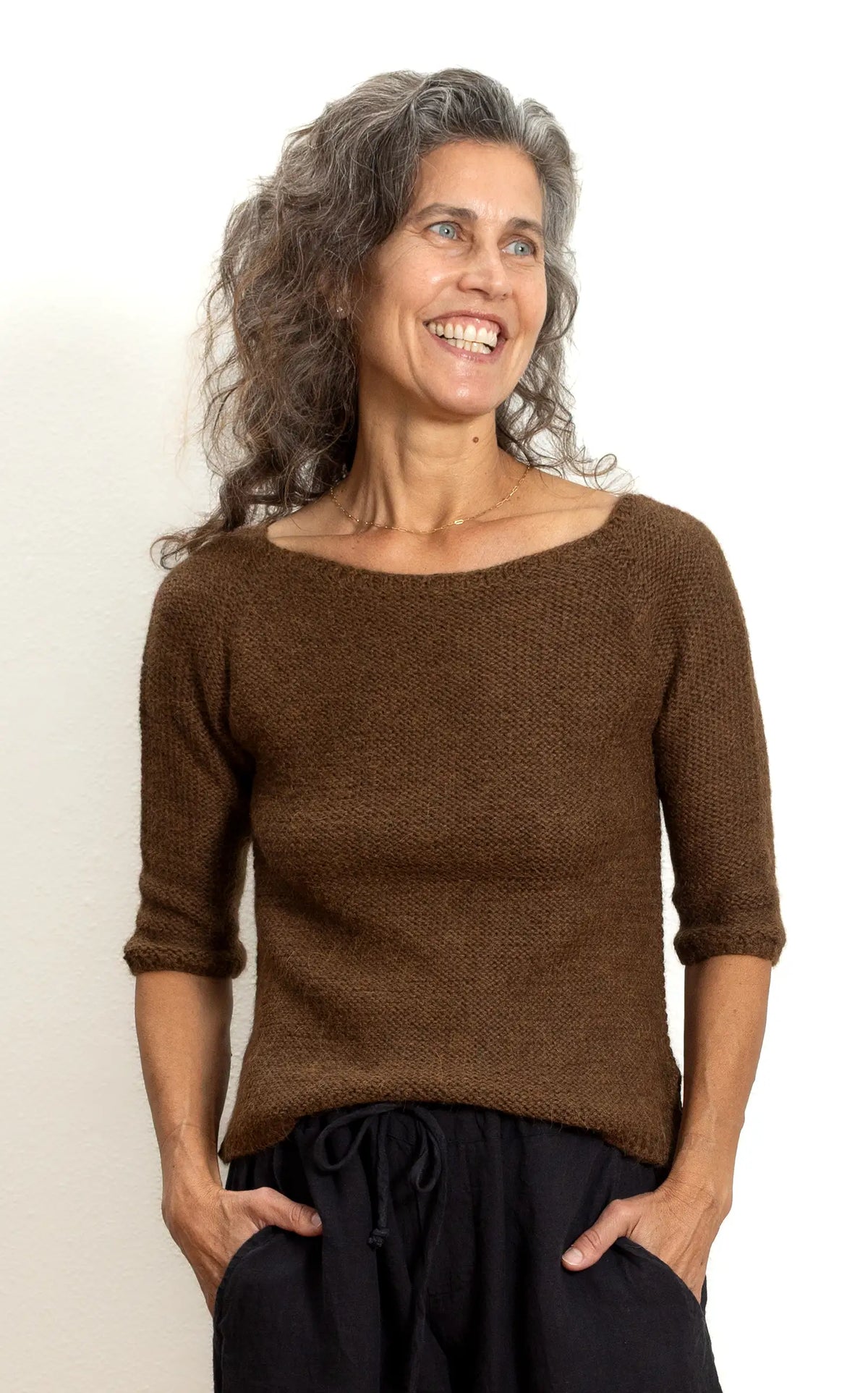 Alpaca T Shirt in Nutmeg