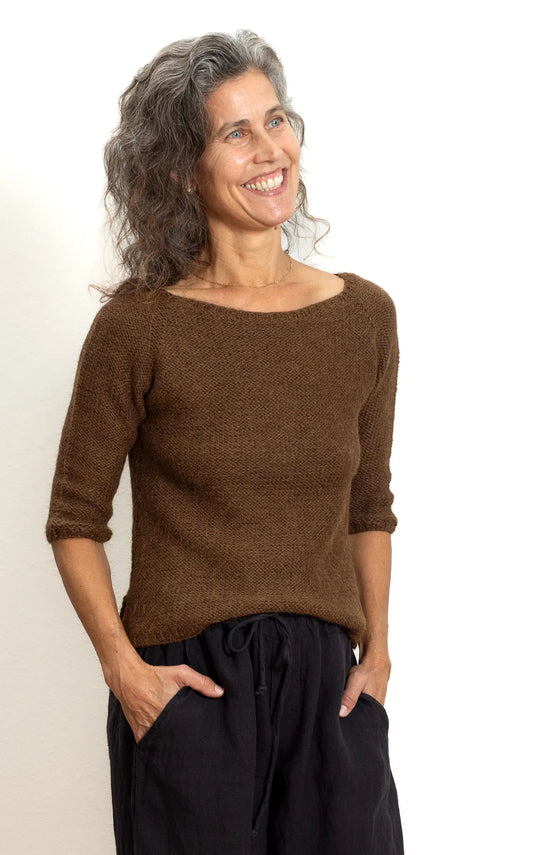 Alpaca T Shirt in Nutmeg