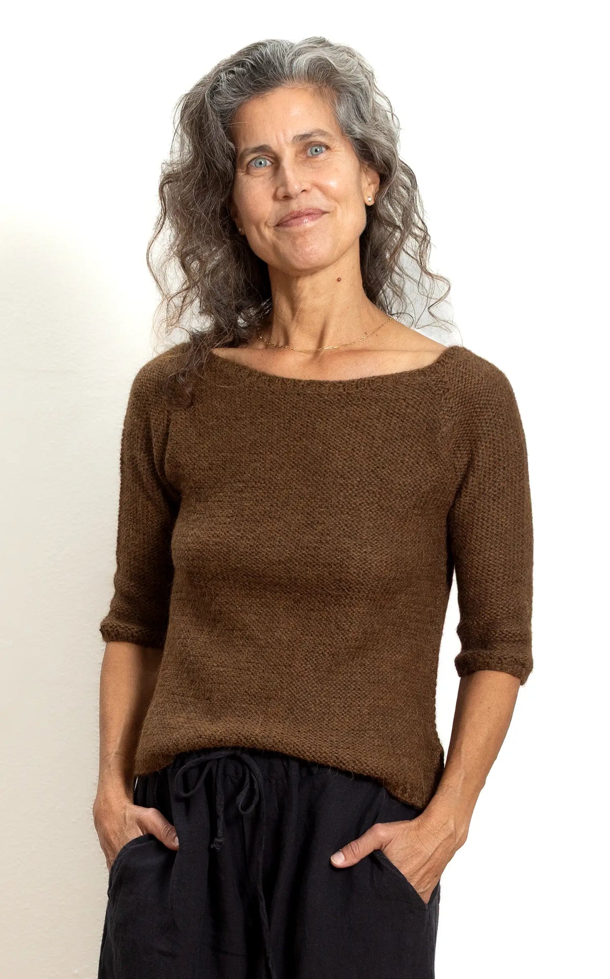 Alpaca T Shirt in Nutmeg