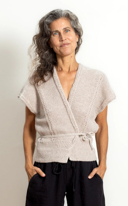 Viv Sweater in Creme Suri Alpaca