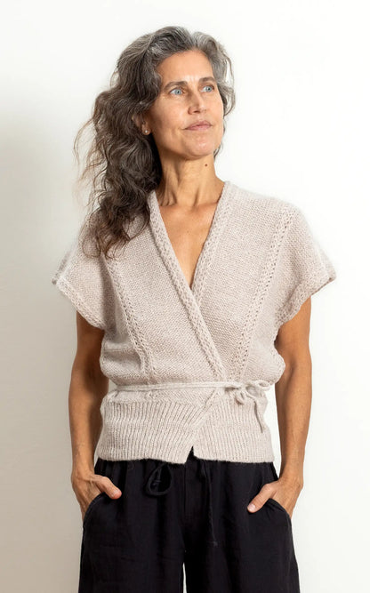 Viv Sweater in Creme Suri Alpaca