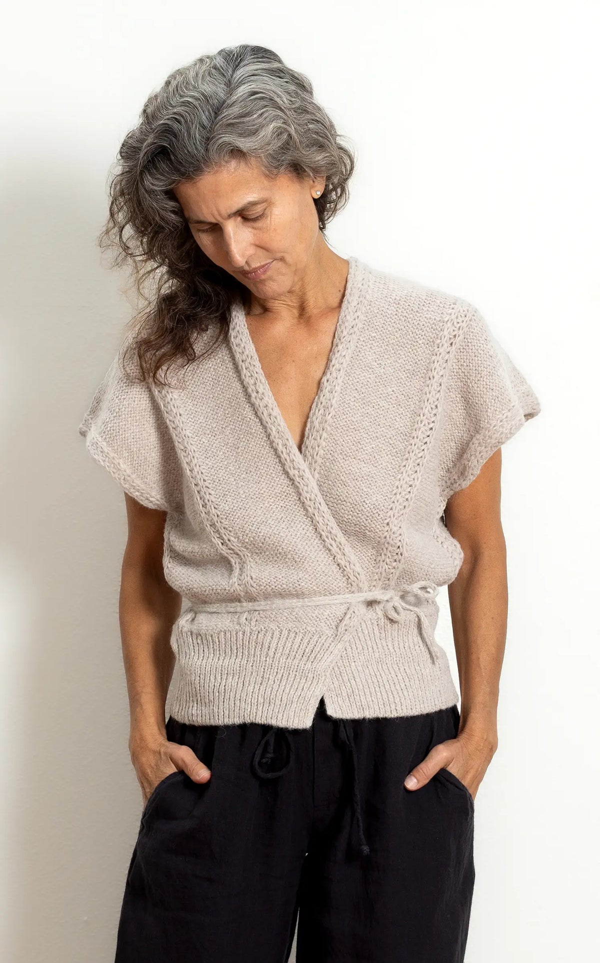 Viv Sweater in Creme Suri Alpaca