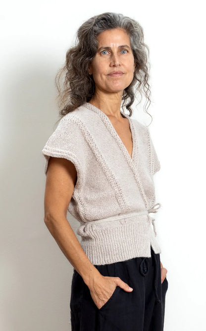 Viv Sweater in Creme Suri Alpaca