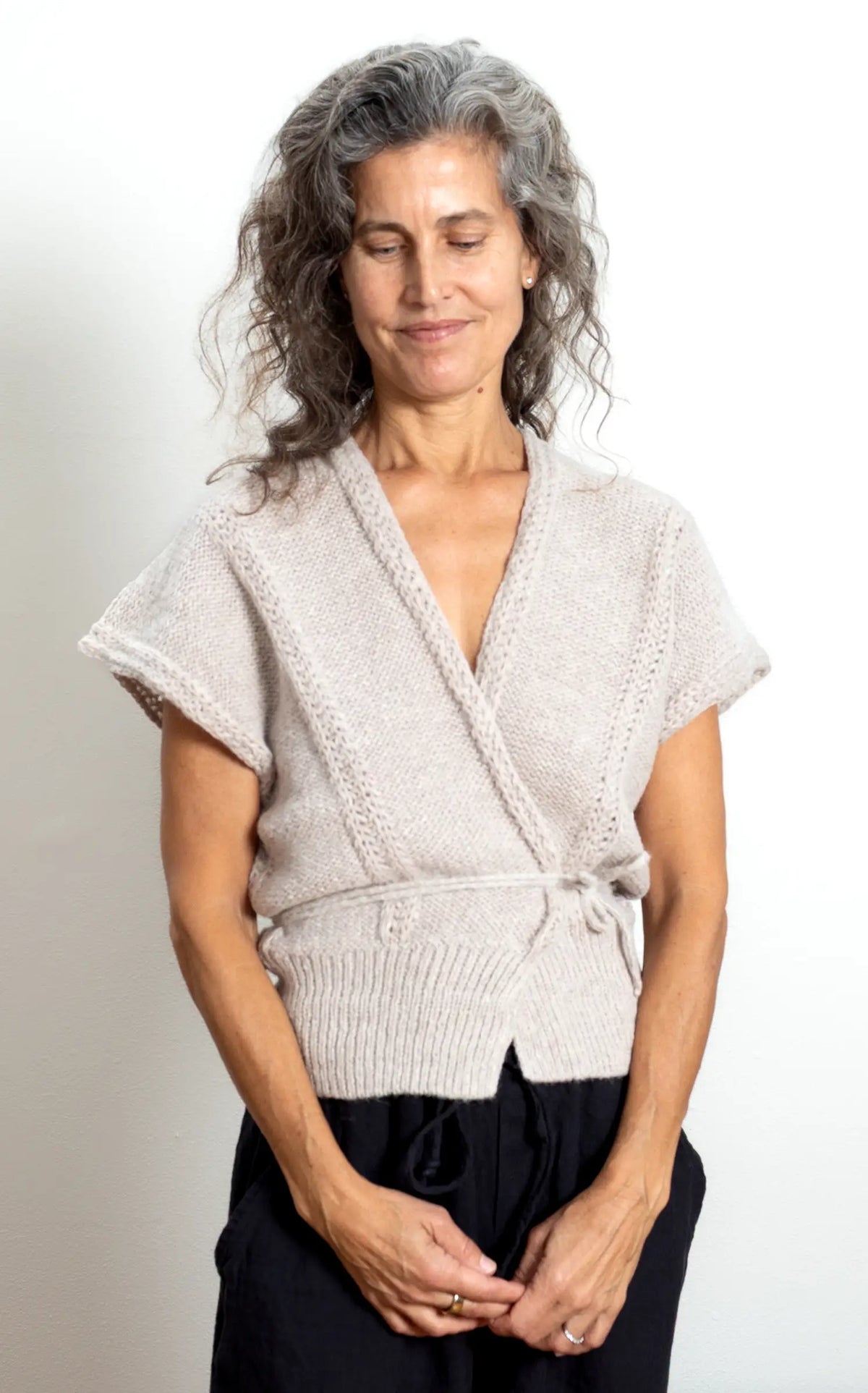 Viv Sweater in Creme Suri Alpaca