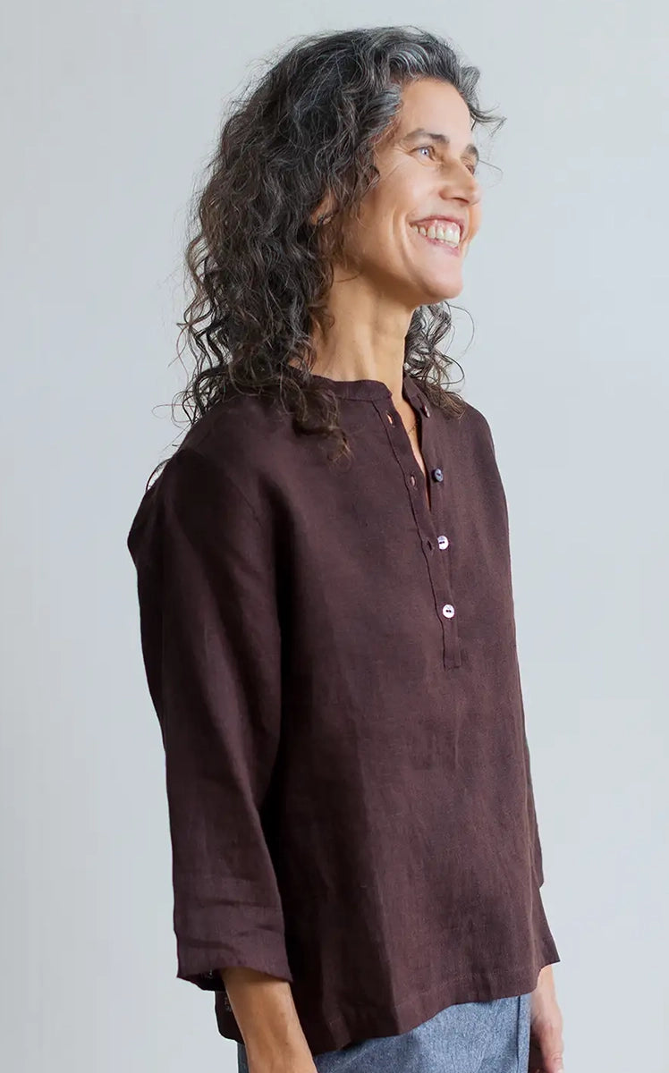 Atelier Top in Rosewood Linen