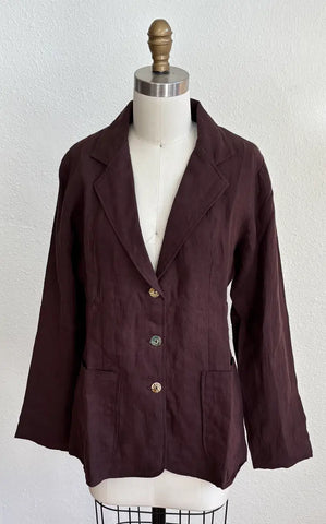 Blazer in Rosewood Linen