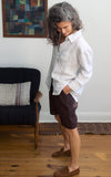 Boxer Short in Rosewood Linen