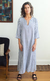 Caftan Dress in Blue Stripe