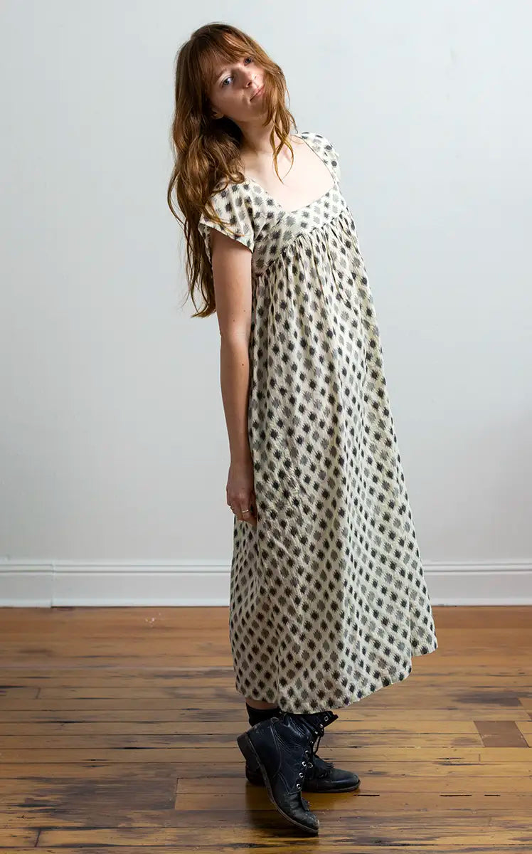 Casita Dress in Cream Jamdani