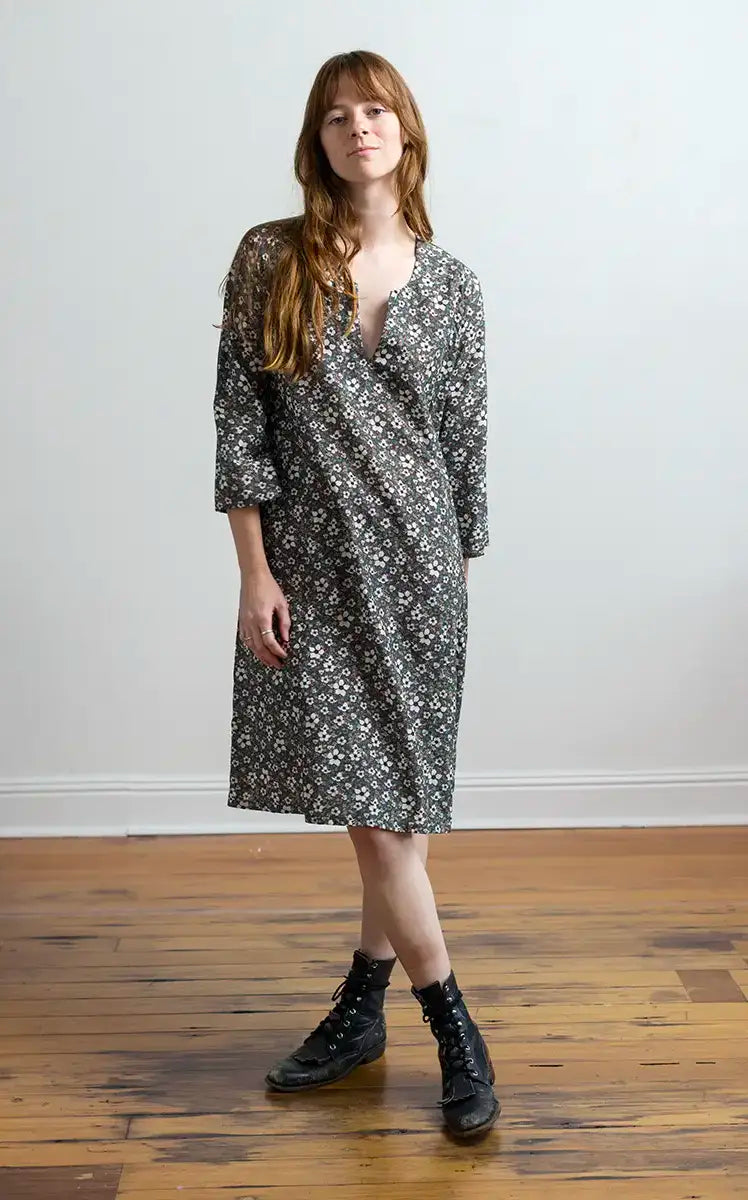 Caftan Dress Cafe Length in LINNA