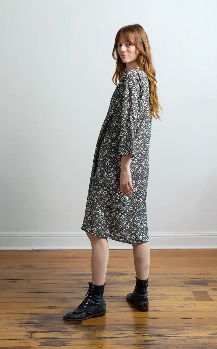 Caftan Dress Cafe Length in LINNA