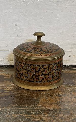 Sweet vintage brass container