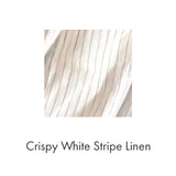 Oversized Workshirt in Crispy White Stripe Linen