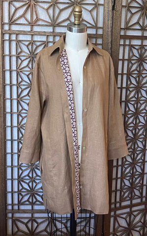 Field Jacket in Ginger Linen