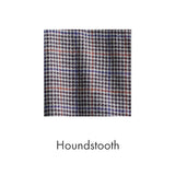 Trench in Wool Houndstooth Lined with Black Linen