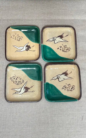Vintage Japanese sauce dish set