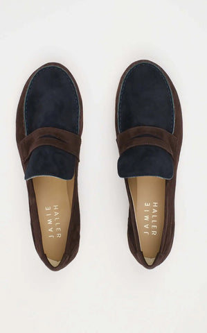 The Penny Loafer in Deep Espresso / Navy