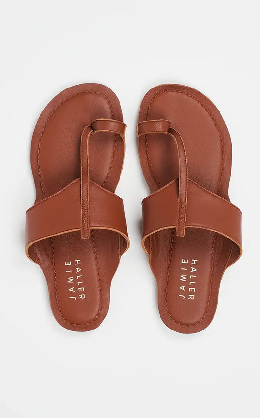 Jamie Haller The Toe Thong in Cognac