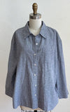 Oversized Workshirt in Chambray Stripe