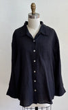 Oversized Workshirt in Ink Linen