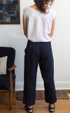 Pancho Pant in Ink Linen