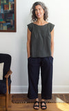 Pancho Pant in Ink Linen