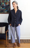 Pancho Pant in Chambray Stripe