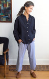 Pancho Pant in Chambray Stripe