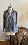 Potter's Top in Grey Striped Khadi