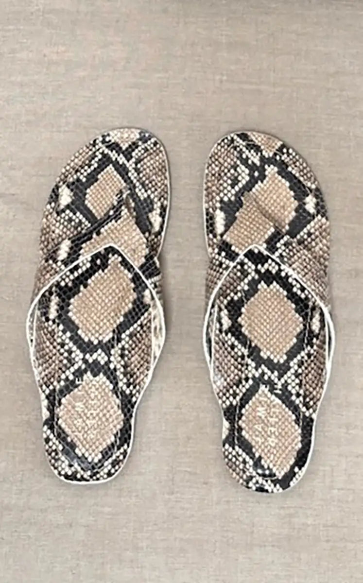 Jamie Haller The San Diego Sandal in Taupe Snake